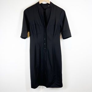 Elie Tahari Snap Button Chest Sheath Dress